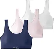 [Phennie's] Girls Sports Bra Training Bras Wireless Light Padded Bralette