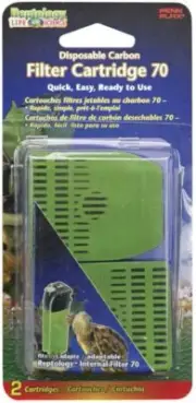 2-PACK REP72 PennPlax Reptology 70 In-Tank Filter Replacement Carbon Cartridges