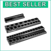 Magnetic Ratchet Socket Organizer - 3-Piece Set for Easy Storage in Tool Boxes