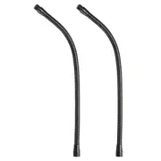 18" Microphone Gooseneck 5/8-27 Thread Flexible Tube Extension, Black, 2Pcs