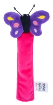 Ganz Springtime Page Pals Soft Bookmark Pink & Purple Butterfly 9 1/2" Long