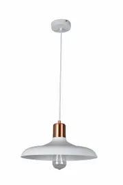 Pascal Dome Copper Pendant Light - Matt White