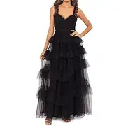 Ball Gown Prom Dresses Tiered Plisse Dress Masquerade Prom Floor Length Sleeveless Sweetheart Tulle Ladder Back with Pure Color