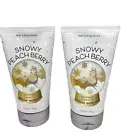 2 New Bath & Body Works Snowy Peach Berry Whipped Confetti Body Scrub 6.2 oz
