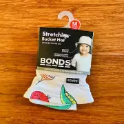 Vegetables Veggies Bonds Stretchies Bucket Hat Size M 00-0 White Peas Brocolli