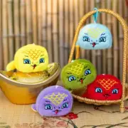 Festival Plush Snake Mascots Pendant for Keychain Handbag Chinese New Year Gift