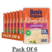 Ben's Original Ready Rice Jasmine Rice, Easy Dinner Side, 8.5 OZ Pouch Pack of 6