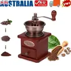 Vintage Antique Wooden Hand Crank Coffee Grinder Portable Manual Coffee Maker