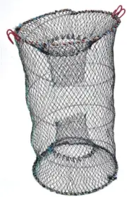 Fishing Net, 25Cm Foldable Cast Net Shrimp Crab Lobster Trap, Black Nylon, Compa