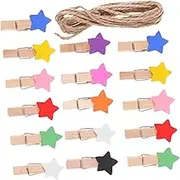 1 Set Lovely Picture Clips Wooden Small Picture Clamps Numb Photo Clamps Colorful Decor