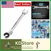 22mm Open Flex-Head Ratchet Wrench with 72 Teeth for Tight Spaces