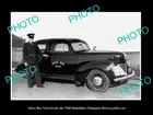 OLD LARGE HISTORIC PHOTO OF GLACE BAY NOVA SCOTIA STUDEBAKER POLICE CAR c1940