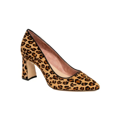 Vince Camuto Pointed Toe Block Heel Frittam | Natural Leopard | 7M