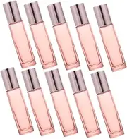 FRCOLOR 10Pcs Portable Roller Bottles for Essential Oils Perfumes Travel Use Compact and Easy to Fill Reusable Design for Personal Care and Aromatherapy