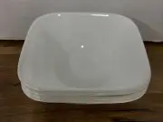 (4) Corelle Square Pure White Soup/Cereal Bowl