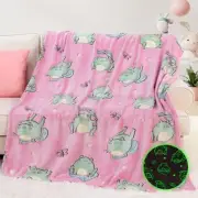 Glow in Dark Frog Blanket - Cute Animal Gift for Kids, Toddlers & Frog Lovers