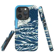 For iPhone 15 Pro Max Case, Shielding Cover, Japanese Wave