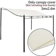 3mx2.6m 300d Canvas Waterproof Tent Canopy Top Roof Sun Shelter Cloth Outdoor Cover Z60384