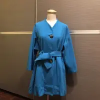 在飛比找蝦皮購物優惠-The eve   SHIATZY    土耳其藍色繫帶大衣