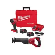 Milwaukee Impact Driver Kit w/ SAWZALL Reciprocating Saw 18V Li-Ion Brushless