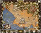 Early Art Deco Map Berkeley Oakland Alameda California Wall Art Poster History