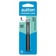 Sutton 8mm Diamond Core Drill Bit Wet/Dry Hex Shank - D618H0800