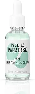 Isle of Paradise Self Tanning Face Drops Medium (30 ml) Add Self Tanning Drops to Skin Care Natural Ingredients & Vegan