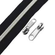 Metallic Nylon Coil Zippers #5 10 Yards Sewing Zippers Bulk DIY Zipper by The...
