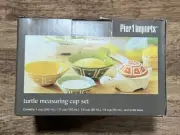 Pier 1 Imports Nesting Stacking Turtle Measuring Cups Holder Set Spring Colors