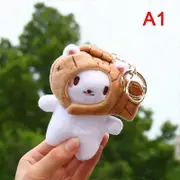 1pc Small Panda Plush Cute Fish Keychain Soft Toy Plushie Kawaii Keychain Plush Toy keychain accessories