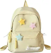 [Generic] School Bag | Cute Girl Bookbag with Plush Ornaments,Lightweight Campus Backpack with Laptop Compartment for Teen Girl Boy