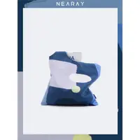 在飛比找ETMall東森購物網優惠-尼睿原創油畫藍色個性帆布包包