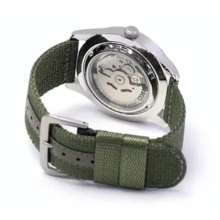 SEIKO WATCH 精工全日本製軍用第三代軍綠色帆布帶自動機械腕錶 型號：SNZG09J1【神梭鐘錶】