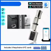 TTlock Bluetooth Smart Cylinder Lock WIFI APP Keypad Code RFID Card Keyless Lock