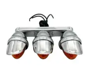 Triple Incandescent Mini Auxiliary Light Amber Watermelon Lenses w/ Visor