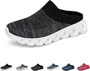 YELICAZE(イェリカゼ) Men's Summer Casual Braided Breathable Half Slippers, Walking Shoes Slip-on Lightweight Mesh Sneakers, Comfortable Breathable Support Sport Sandals Slip-on Backless Mule Sneakers