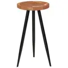 Bar Table Dining Coffee Table Round Table Iron Legs Solid Wood Acacia vidaXL