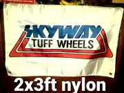 Skyway TUFF WHEELS Flag Banner 2x3 Nylon old school bmx Mags Scrambler Vintage