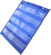 ERINGOGO Organize Classroom Whiteboard Magnetic Pockets Pocket Chart for Classroom Cards Blue
