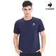 【LE COQ SPORTIF 法國公雞】S.Café®環保科技咖啡™紗短袖T恤-男女款-藏青色-LWR23608