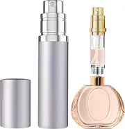Perfume Atomiser, 5ml Perfume Travel Bottle, Refillable Perfume Bottle Portable Perfume Spray Bottle Perfume Dispenser Perfume Refill Bottle for Travel Accessories Women Men （Silver）