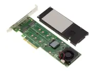 Controller Card Pcie 3.0 x8 for 2 SSD M.2 Nvme M Key Harware Raid 0 1