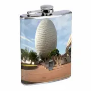 Famous Landmarks D10 Flask 8oz Stainless Steel Hip Drinking Epcot