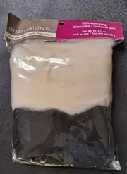 Dimensions Needlecraft 100% Wool Roving Black White Felting Total Weight 3.17 Oz
