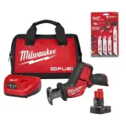 Milwaukee Reciprocating Saws M12 FUEL 12-Volt Lithium-Ion Cordless Hackzall Red