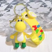 Yellow Yoshi - Super Mario Bros 3D Rubber Keychain