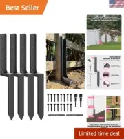 Thickened Fence Post Repair Stake, Fence Post Repair Kit, Brackets Mender for...