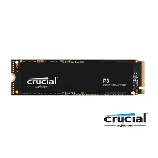 美光 Micron Crucial P3 4TB 4000G NVMe M.2 PCIe 2280 SSD 固態硬碟