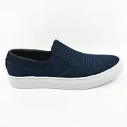 Mark Nason Razor Breakline Navy Mens Size 8.5 Leather Slip On Shoes