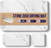 Drycanvas Stone Drying Mat Kitchen, Water Absorbent Sink Tray, Diatomaceous Eart